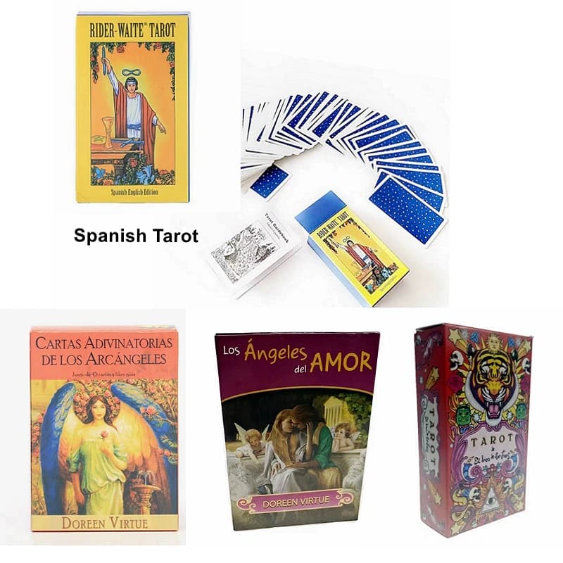 Waite Rider spagnolo Romance Angel Oracle Cards con scatola principianti carte dei tarocchi spagnole Deck Table carte di carta