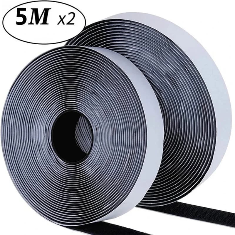 Width 20-50mm Strong Self-adhesive Fastener Tape Hook and Loop Back Nylon Sticker Adhesive Magic Tape With Glue 1M