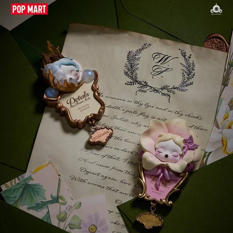 POP MART SKULLPANDA Petals In Four Acts Series Magnete da Frigo Blind Box Giocattoli Kawaii Anime Action Figure Sorpresa Originale Misteriosa