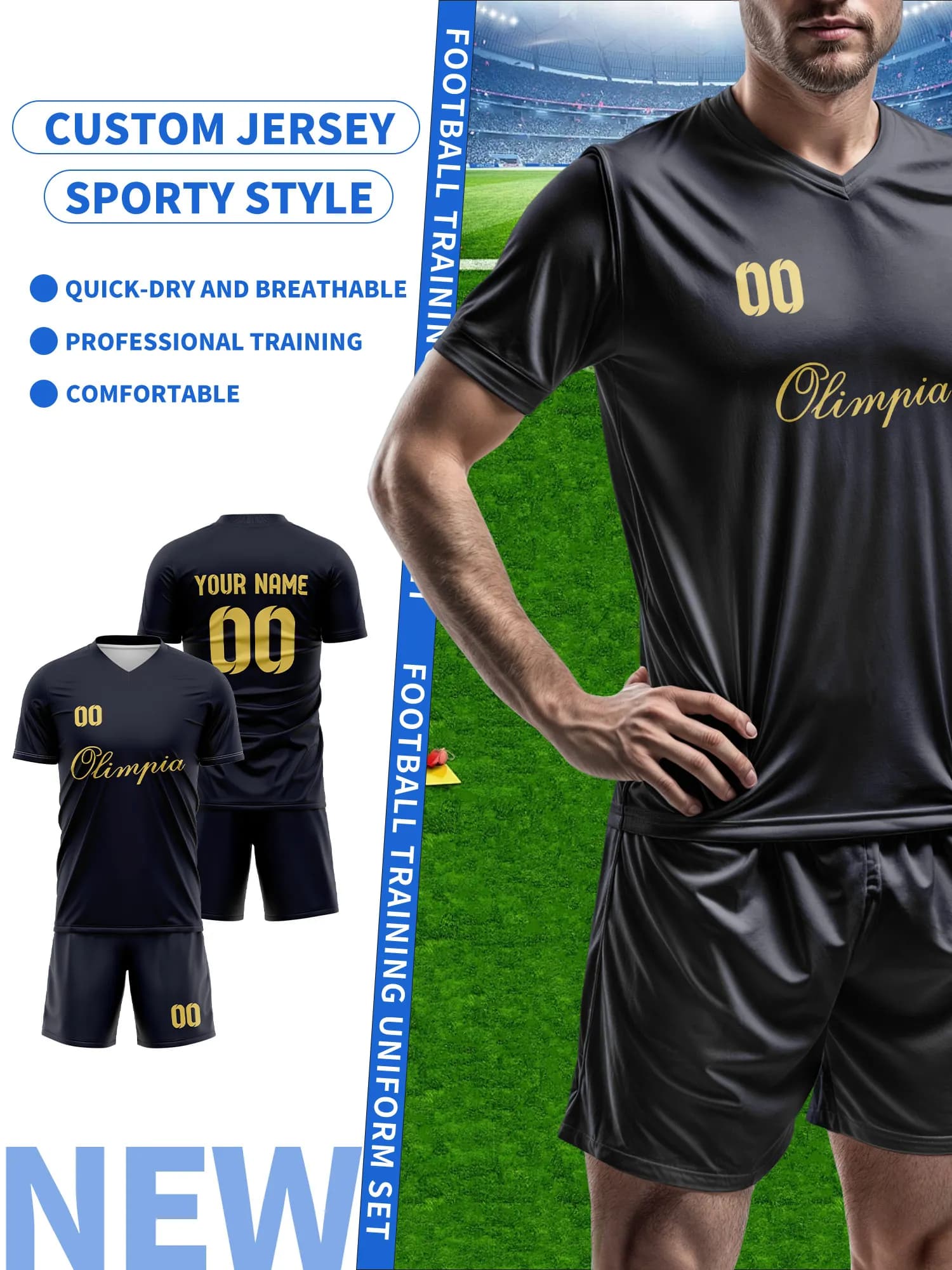 Create Your Custom Football Knit | Name and Number Custom | Breathable Football Knit, Football Knit for Football Fans