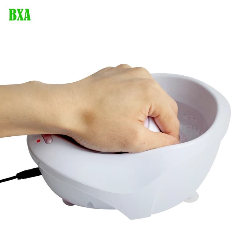 BXA Electric Nail Art Soak Bowl Bubble Vibration Hand Wash Nail Polish Remover Nail SPA Manicure Tool Nail Removal Device