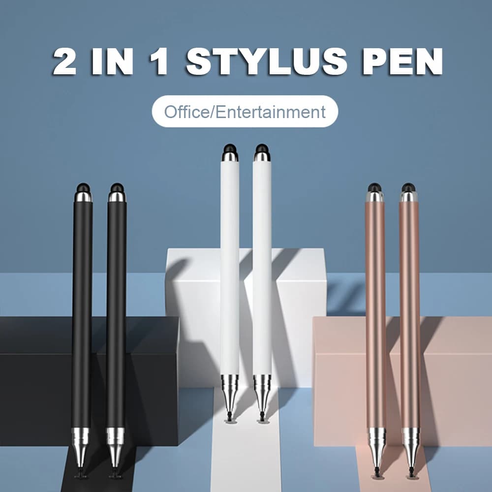 2 in 1 Stylus Pen for Mobile Phone Tablet Drawing Pen Capacitive Pencil Universal Touch Screen Pen for iPhone Pad Android Xiaomi