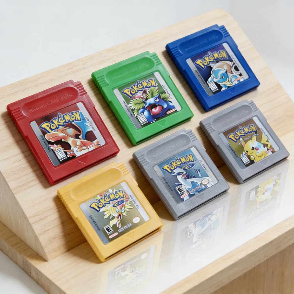 Cartuccia per Console di Videogiochi a 16 Bit, Scheda di Gioco GBC Serie Pokémon Blu, Dorato, Verde, Rosso, Argento, Giallo, Versioni Multilingue