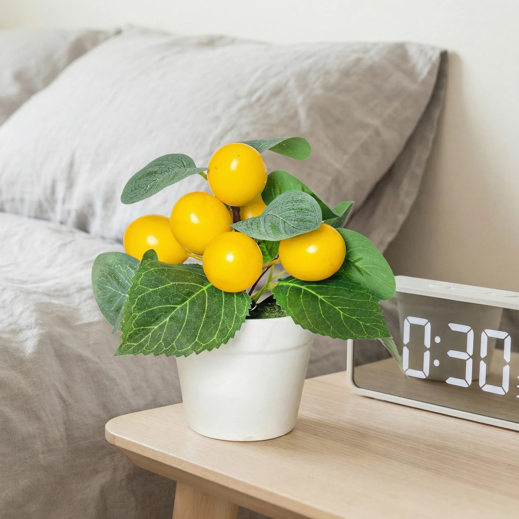 Artificial Orange Trees in Vase, Fined Orange Plants for Home Decoration, Office, Kitchen, Interior and Exterior