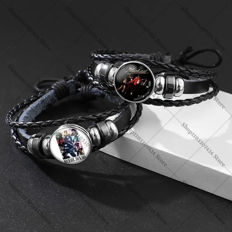 Anime Cute Bracelets Fashion Jewelry Accessories King of Pop MJ Creative Bangle Michael Jackson Charms Bracelet Pendant Gifts