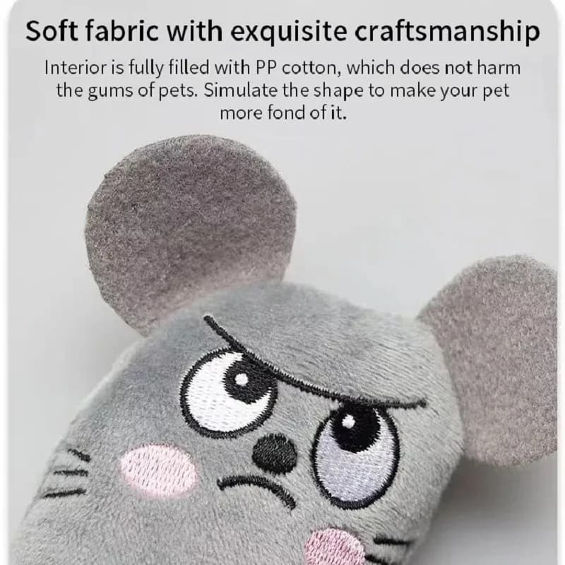 Simpatici giocattoli per gatti Divertenti giocattoli interattivi per gatti in peluche Mini digrignamento dei denti Giocattoli con erba gatta Gattino da masticare Giocattolo per mouse Accessori per animali domestici
