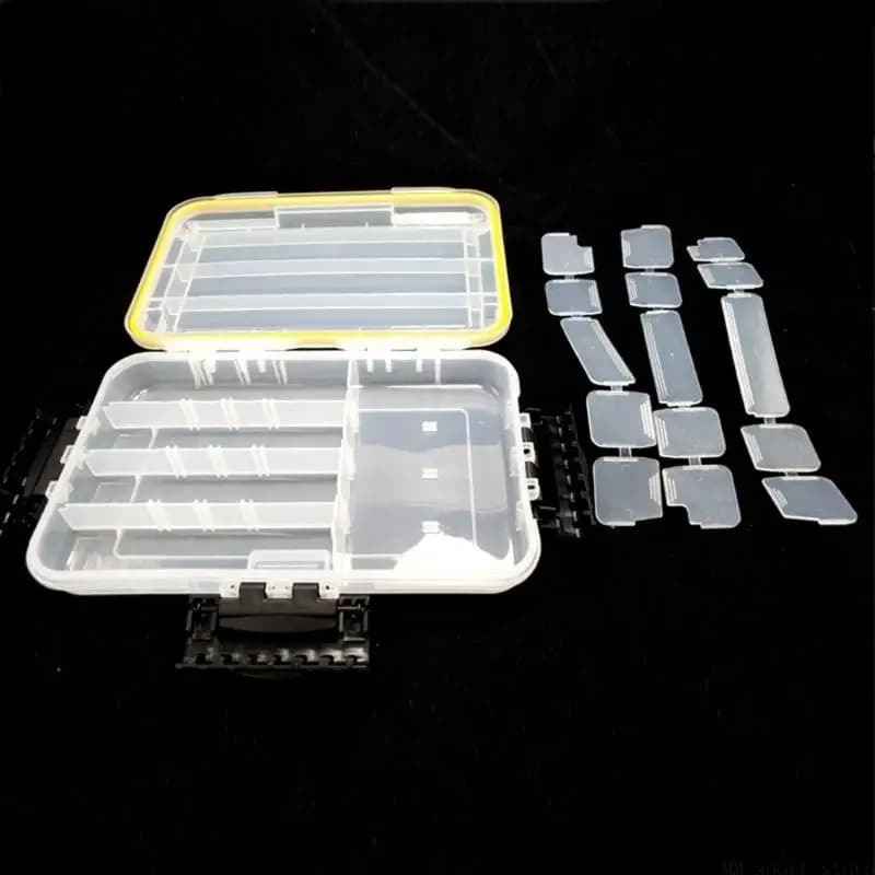 31BE Transparent adjustable dividers Terminals Fishing equipment box Waterproof fishing hooks Storage traces