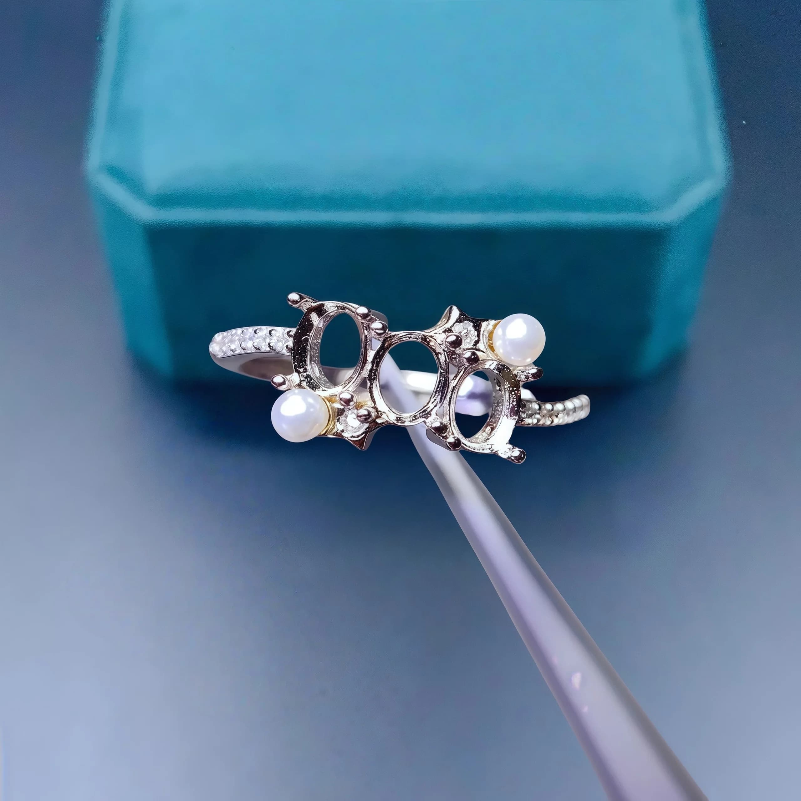 Impostazione 4*5mm Pietra ellittica S925 Argento sterling Supporto vuoto Anello fai da te Fine Wedding Design semplice Fascino Gioelleria raffinata e alla moda Donna