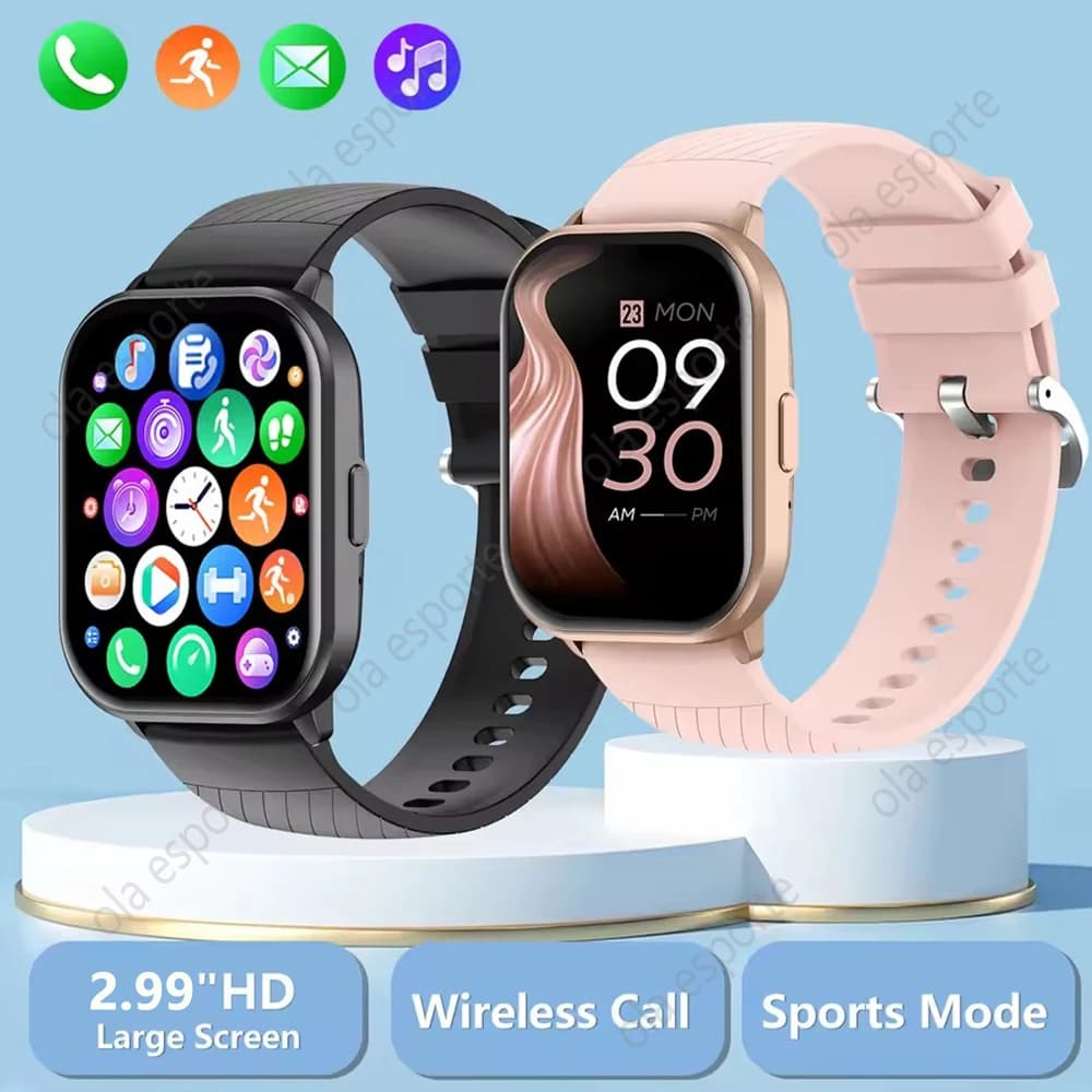 Women's Smart Watch HD Screen Reminder Wireless Calls Smartwatch 100 Sports Mode SpO2 Heart Rate Health Monitor for Android IOS