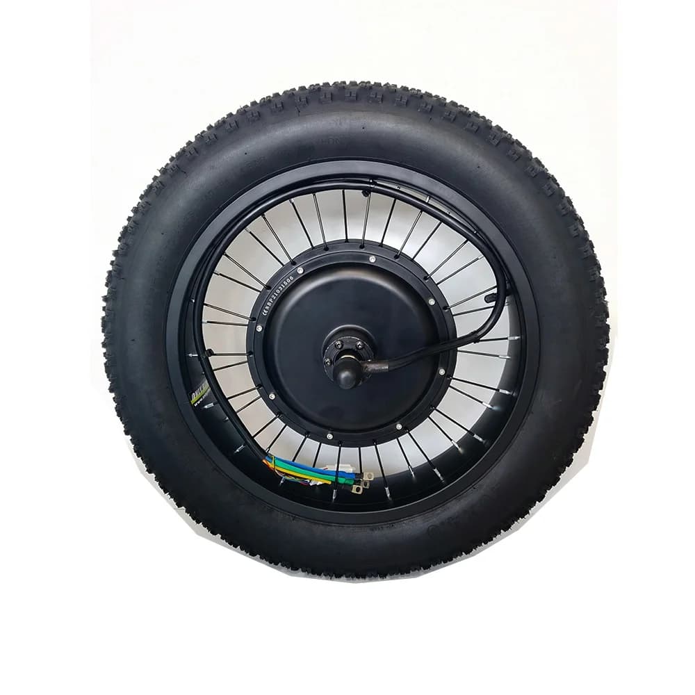 Kit di Conversione per Bicicletta Elettrica, Motore 72V 3000W 5000W, Ruota con Mozzo per Pneumatici Larghi