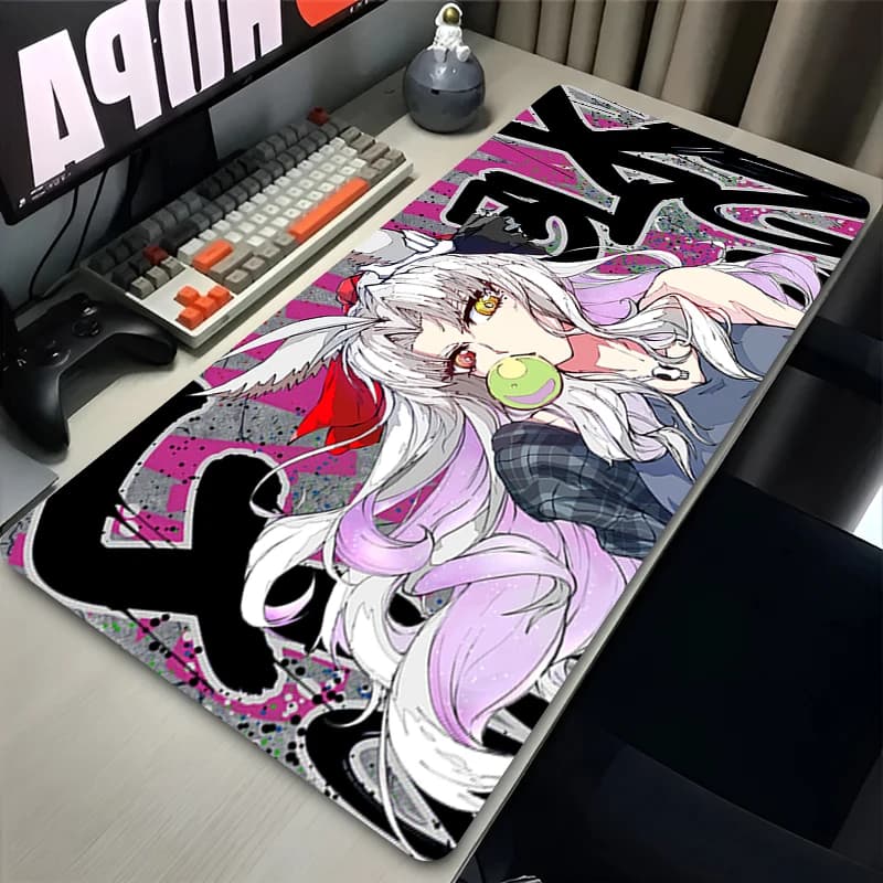 Tappetino per Mouse da Gaming XXL con Design Anime Horse Girl, Tappetino da Scrivania Antiscivolo in Gomma, Mousepad HD per Laptop PC Ufficio, Regalo Ideale