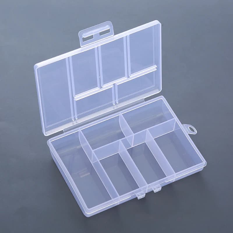 Scatola di immagazzinaggio trasparente a 6 griglie clip Dispenser scatola di plastica scatola di raccolta di monete scatola di immagazzinaggio scatola di immagazzinaggio scatola di immagazzinaggio Desktop