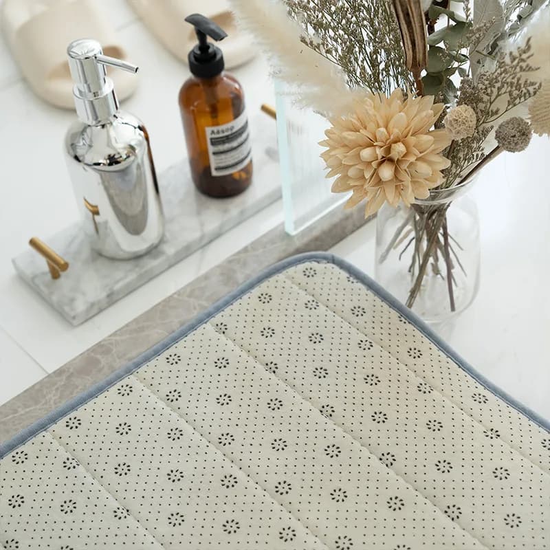 Tappetino da bagno in rilievo con ciottoli Tappeti antiscivolo nel lavabo Tappeto da pavimento laterale per vasca da bagno Doccia Zerbino Memory Foam Pad