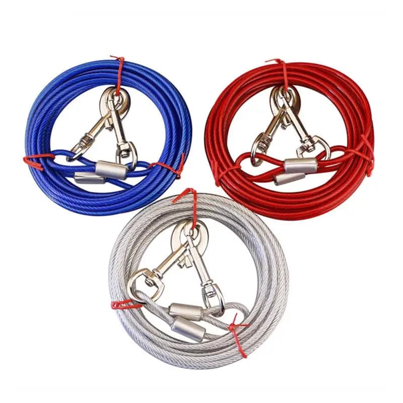 3m/10m Heavy Duty Tie Out guinzaglio con metallo durevole acciaio colla rivestimento fune di trazione per cani cavo esterno in acciaio