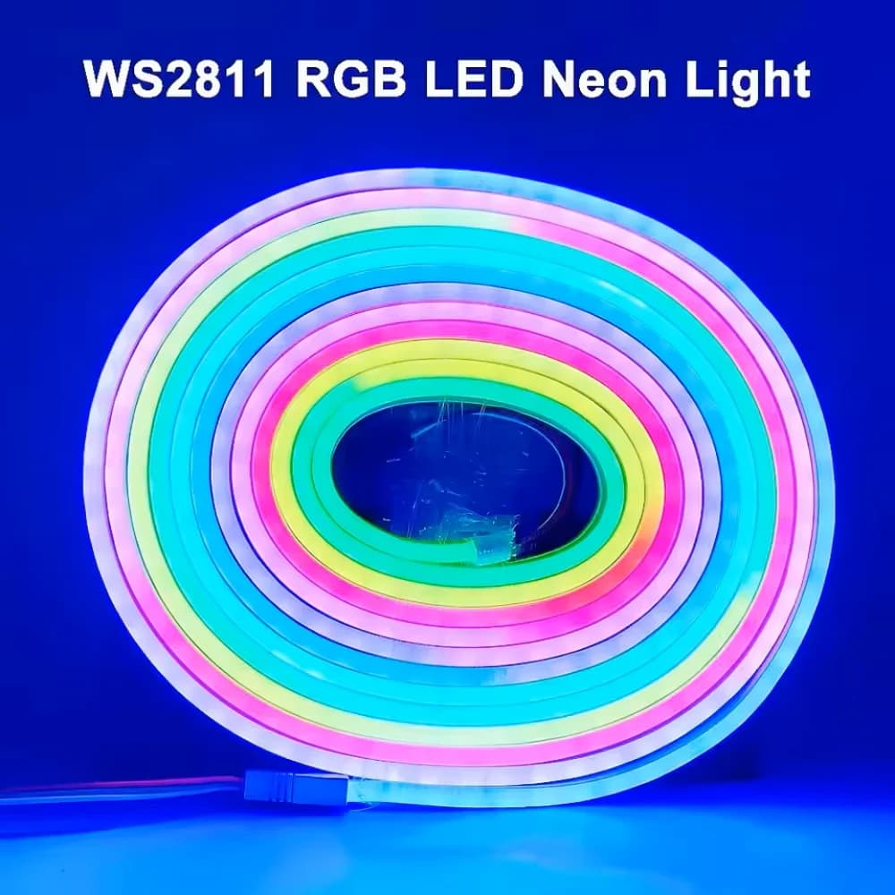 T0612 5050 Full Color DC5V DC12V WS2811 Luce al neon a LED con corda in silicone Luce al neon RGBIC flessibile IP67 Decorazione impermeabile