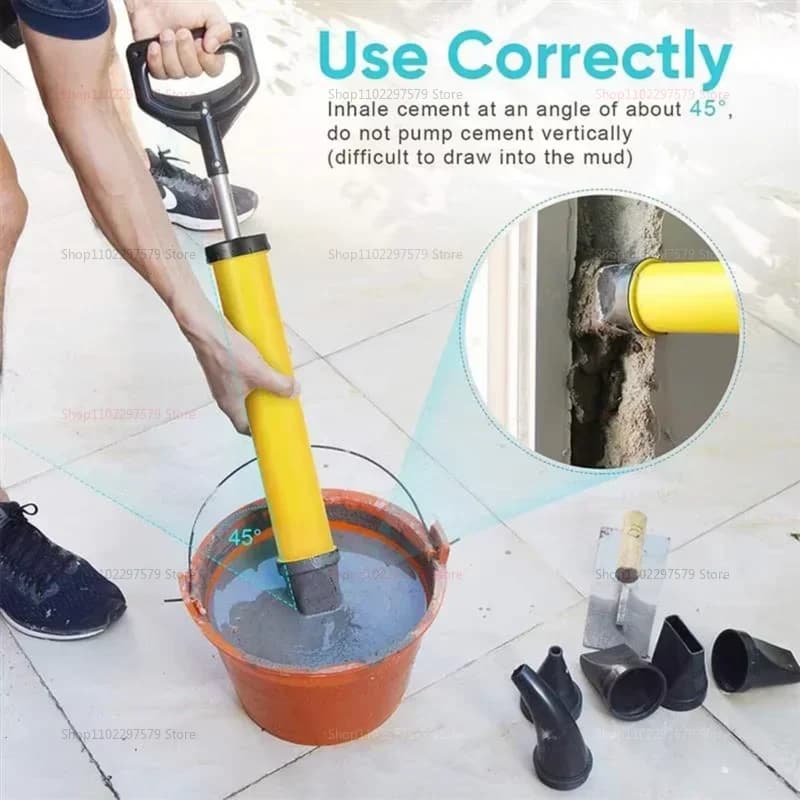 Pistola per calafataggio Stuccatura Malta Spruzzatore Applicatore Strumento Riempimento di cemento con 4 ugelli per progetti di ristrutturazione domestica e muratura fai-da-te