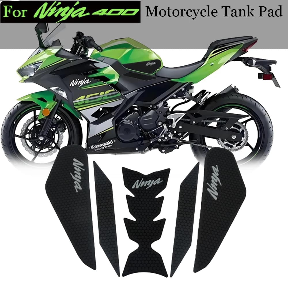 For Kawasaki Ninja 400 Ninja400 New Motorcycle Tank Pad Protector 3D Emblem Decal Gas Fuel Knee Grip Traction Side Pad