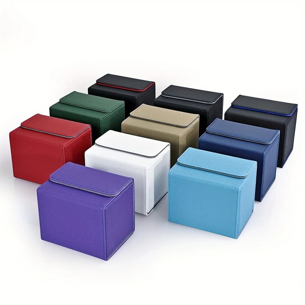 100+ Scatola per mazzi di carte collezionabili Porta carte Organizzatore Custodia per carte da gioco da collezione Custodie per carte Contenitore protettivo
