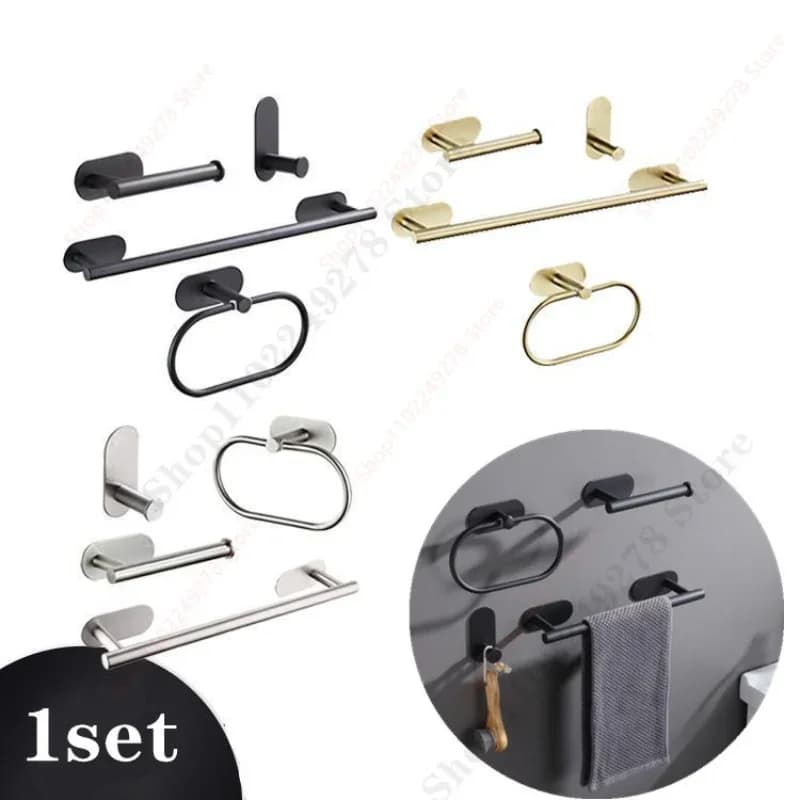 4 pezzi/set porta carta igienica porta asciugamani di carta da bagno adesivo assorbente dispenser di carta accessori per la conservazione dell'hardware della cucina