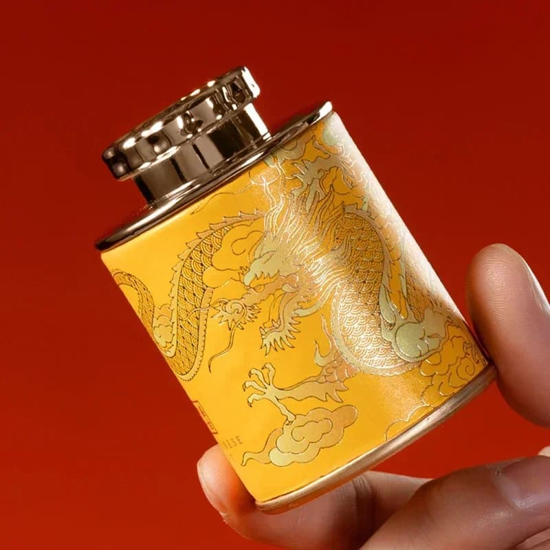 Portable Sealed Cans Dragon Print Mini Tea Canister Home Packaging Box Travel Tea Paper Storage Canisters Empty Can