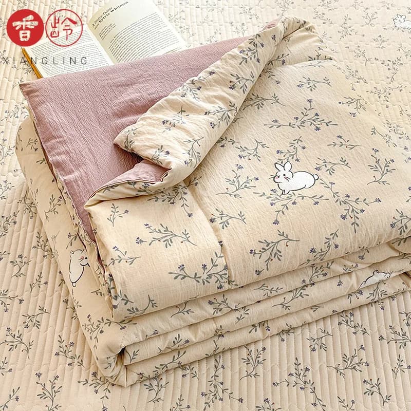 Piumino Estivo Sottile, Delicato sulla Pelle, per Aria Condizionata, Lavabile, Copriletto King/Queen Size, Morbido e Leggero