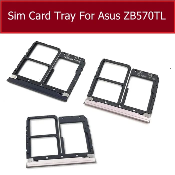 Vassoio scheda SIM per Asus Zenfone Max Plus ZB570TL Vassoio scheda SIM Supporto scheda Lettore di memoria Adattatore Slot Parti