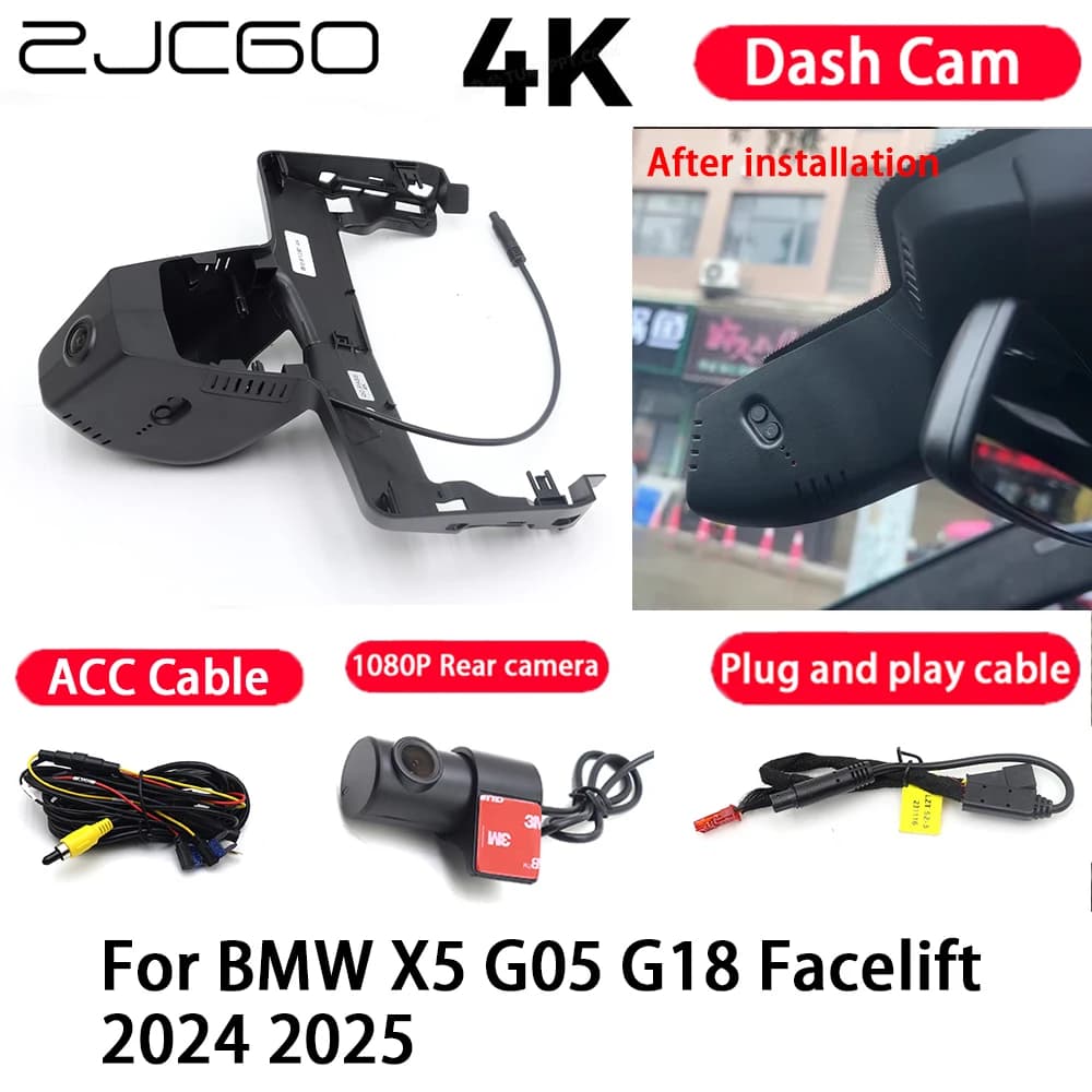 4K Plug and Play Dash Cam Video Camera Night Vision for BMW X5 G05 G18 Facelift 2024 2025