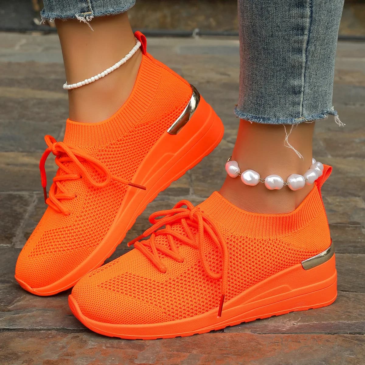 Sneakers da donna mocassini alla moda leggeri con punta tonda primavera autunno Sneakers Casual poco profonde scarpe comode firmate per le donne