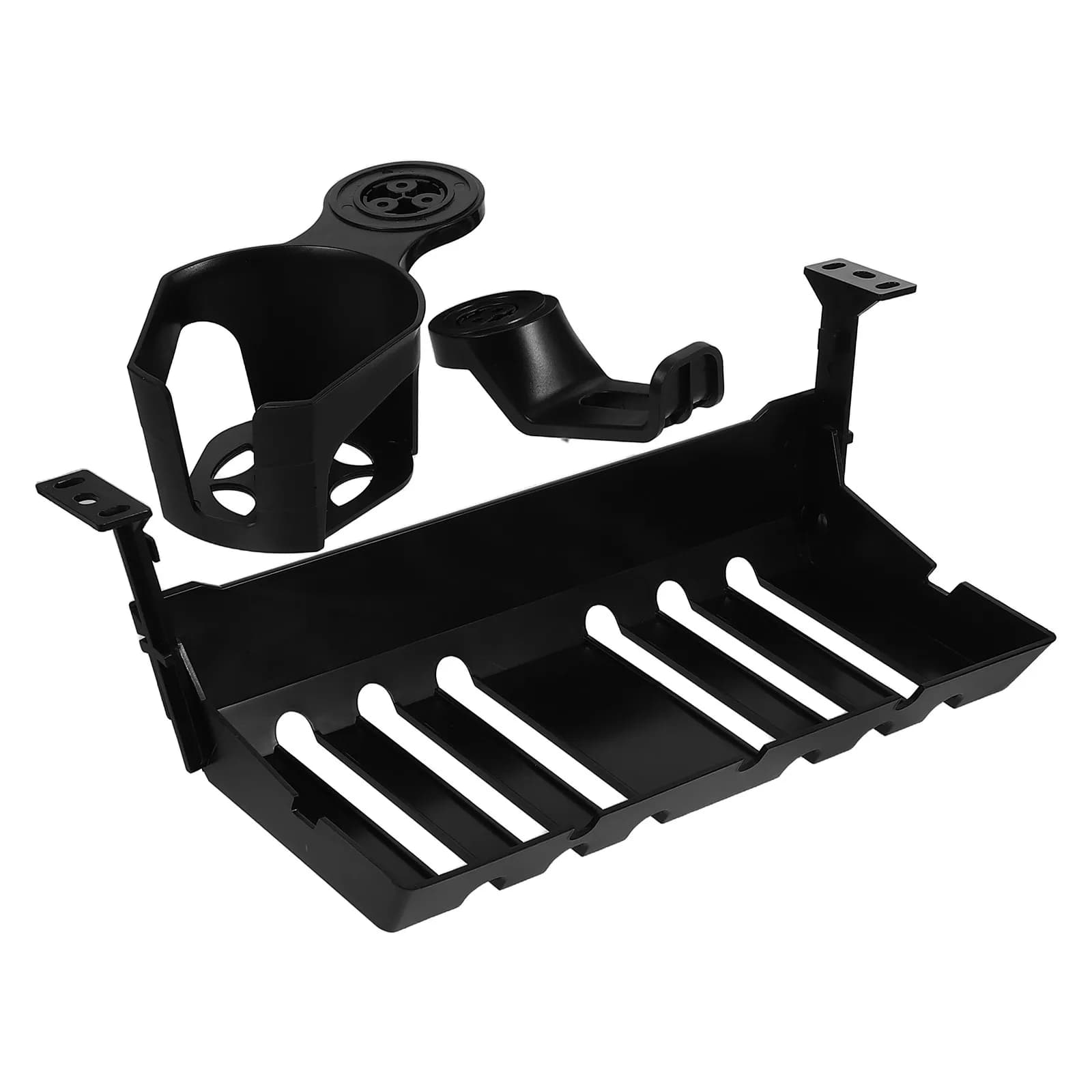 Set di Accessori per Scrivania da Gaming: Supporto per Cuffie, Portabicchieri, Organizzatore per Cavi, Vassoio Sotto Scrivania per Casa, Ufficio e Gaming