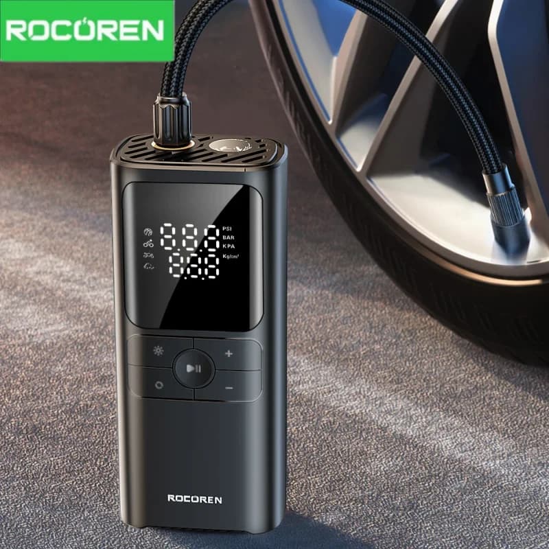 Rocoren Auto Compressore Pompa di Aria Display Gonfiatore Portatile 12V Ad Alta Pressione Auto Pneumatico Gonfiabile Per Auto Barca Moto Bici