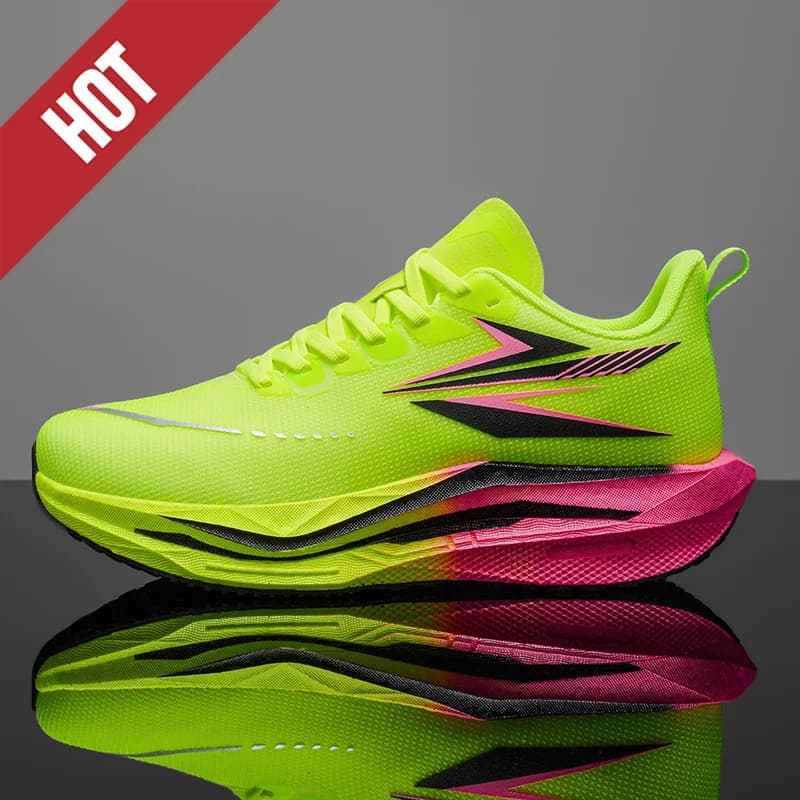 Scarpe da Corsa Casual con Piastra in Carbonio per Maratona, Sneakers Sportive Traspiranti Ultraleggere per Uomo e Donna, Comode per Allenamento Atletico