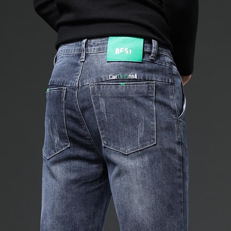 Autunno e inverno nuovi pantaloni a matita larghi elastici jeans da uomo in denim di marca di moda pantaloni Harlan casual