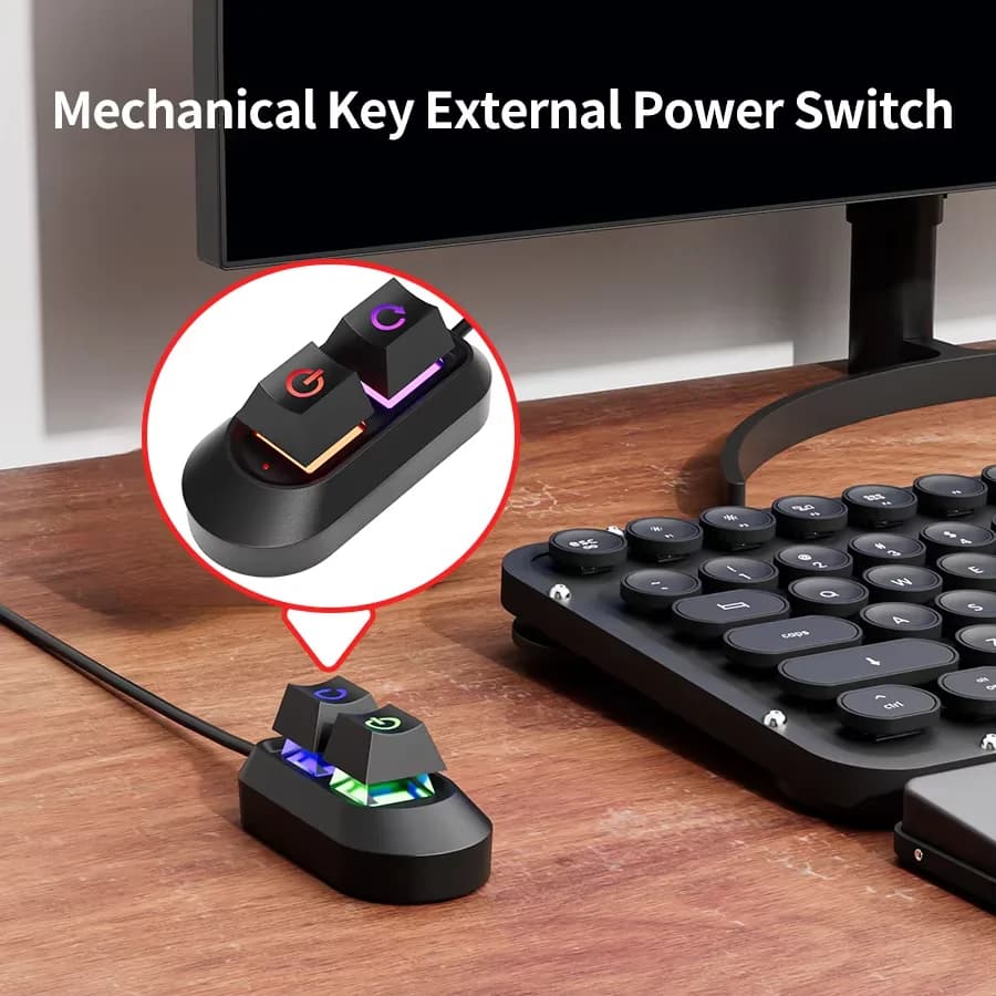 2M Cable Computer Desktop Switch PC Motherboard External Start Power On/Off And Reset Button Extension Cable Key Switch
