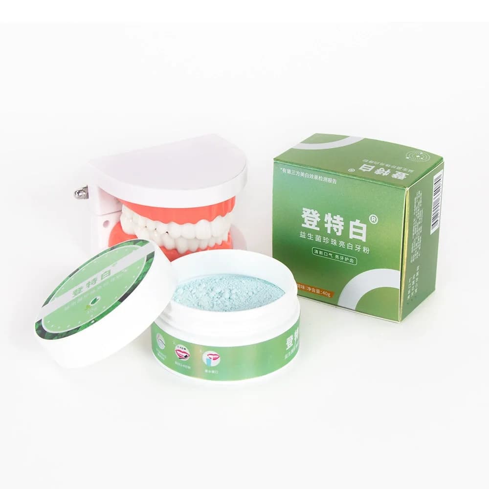 40g Dentale Probiotic Pearl Tooth Powder Whitening Macchia Removal Whitening Yellow Whitening Powder Tooth Whitening