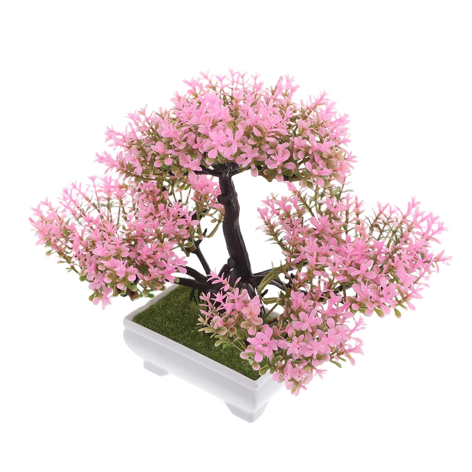 Mini Faux Bonsai Tree Artificial Simulation Plant Lifelike Welcome Pine Potted Desktop Decor for Study Bedroom Modern Home