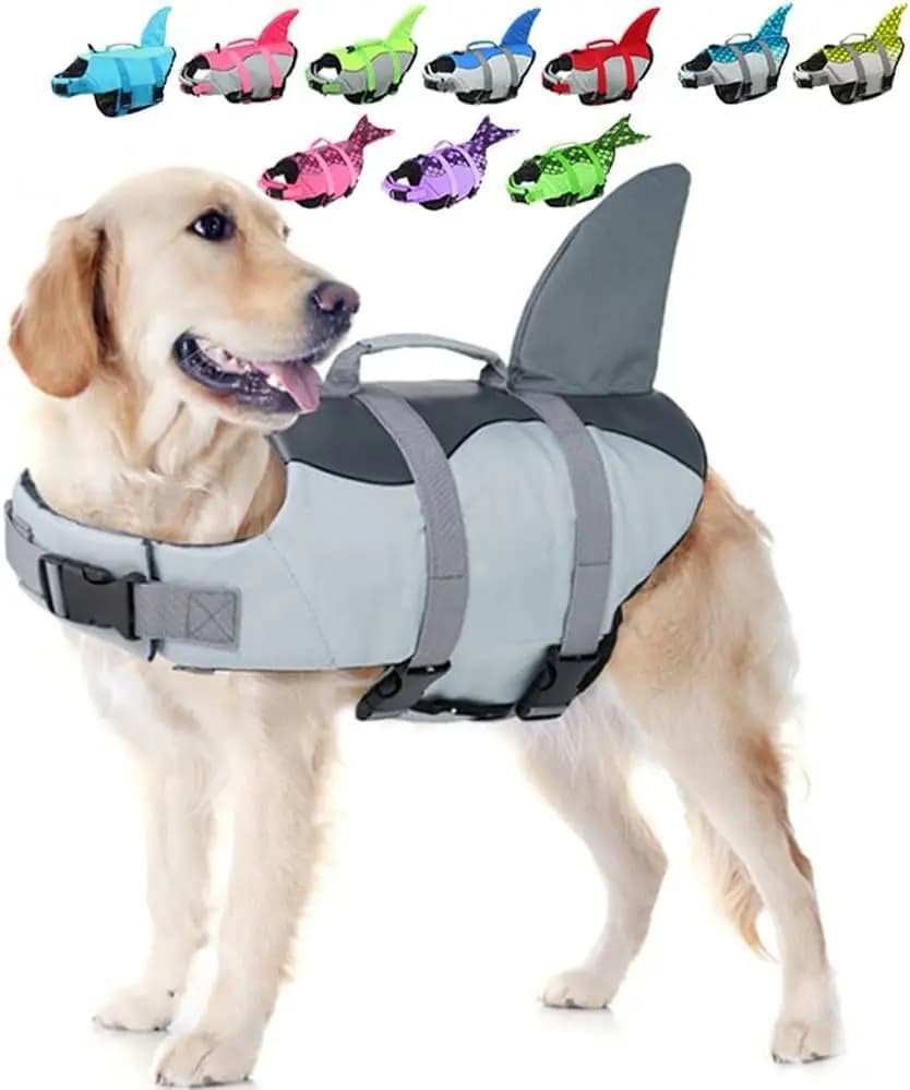 Factory Custom Logo Luxury Summer Quick-Dry Dog Life Jacket High Buoyancy Reflective Pet Safety Swimming Vest Sturdy Rescue