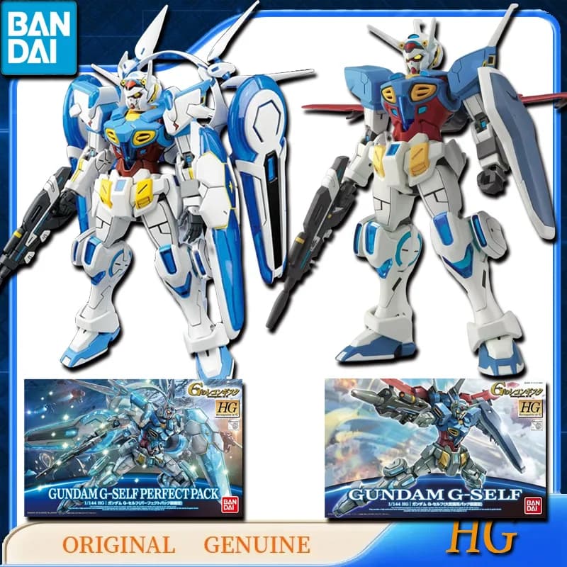 Bandai Originale Genuino HG 1/144 GUNDAM G-SELF PERFETTO PACK Anime Action Figures Giocattoli per I Bambini Regalo Modello di Montaggio Ornamenti