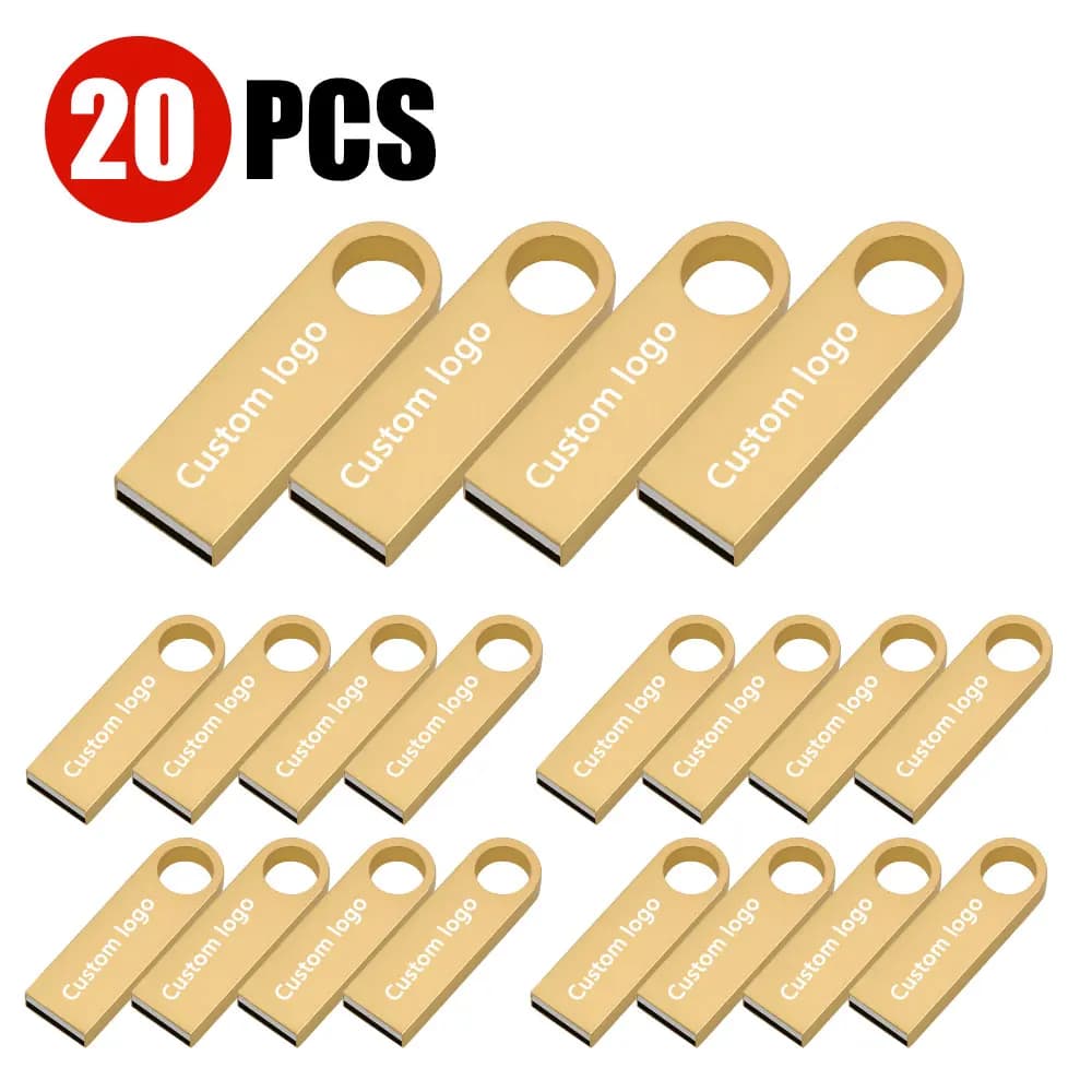20 Pz Pen Drive 4 GB USB Chiave Creativa USB 2.0 Chiavetta USB Pendrive 8 GB 16 GB 32G 64 GB Memory Stick Regali Logo Personalizzato U Disco