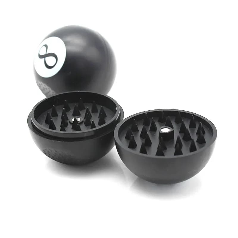 2 Layers Black 8 Herbal Herb Grinder Plastic Manual Smoke Grinder Pepper Pot Spice Mill Grinder Crusher Machine