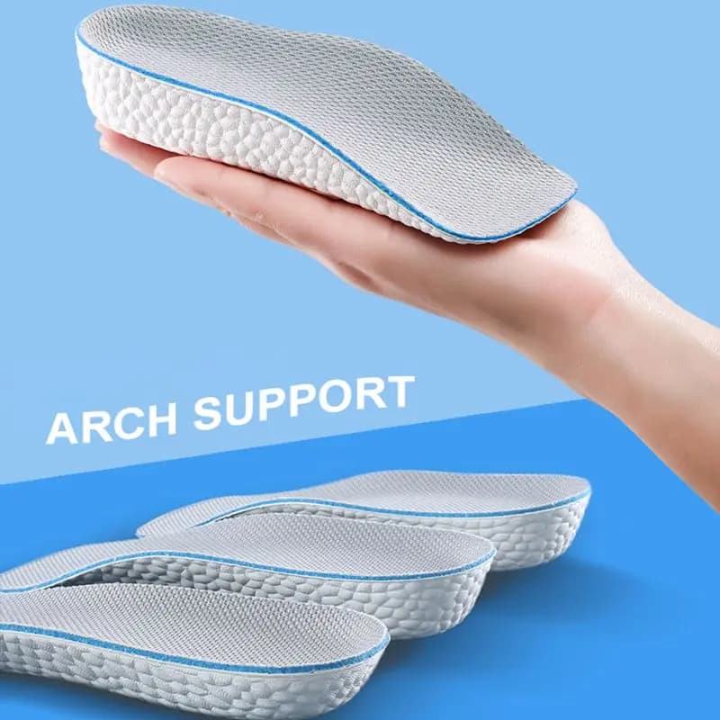 Solette da uomo per aumentare l'altezza Sneaker Sollevamento del tallone Memory Foam Soletta morbida Suola ammortizzante Supporto per arco Mezza cuscino cuttable
