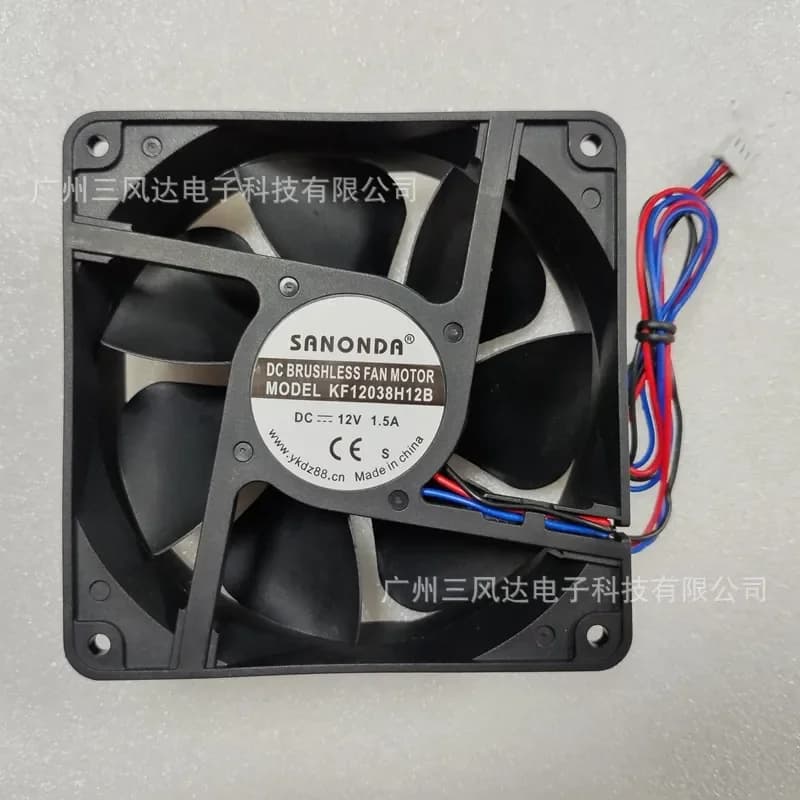 KF12038H12B 12V 1.5A Cooling Fan with Speed Regulation for Barbecue Oven Hongyu Frame Manufacturer Wholesale