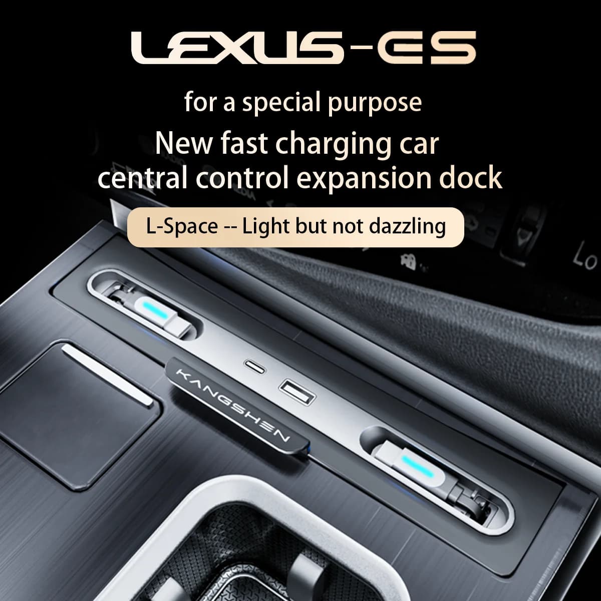 Stazione di Ricarica Super Veloce per Auto, Rack di Espansione Centrale Type-C per Lexus ES 2022-2025, Compatibile con Lexus ES