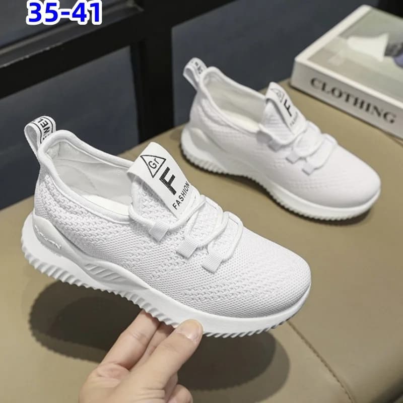 Scarpe da Corsa Traspiranti da Donna, Sneakers Sportive Casual Stile Coreano, Primaverili ed Estive alla Moda, con Tacco Basso e Suola Piatta, per Business Casual