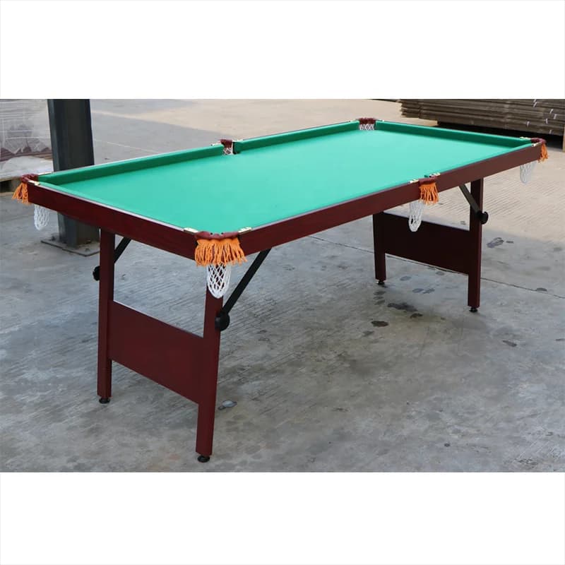 New 6 Feet Folding Back Leg Billiard Pool Table With Pick Up Ball Pocket And Billiard Cues, Balls Accessory For Sale