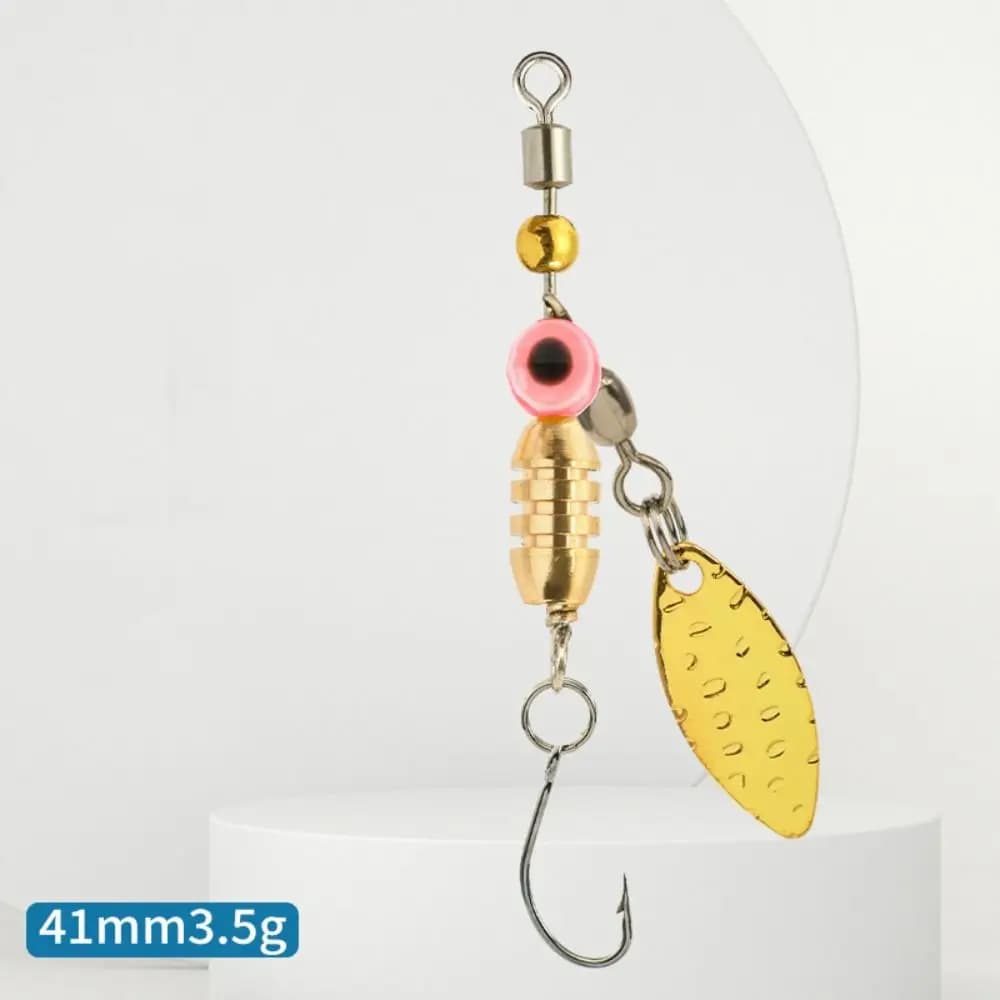 Esca da Pesca in Metallo VIB Affondante 3.5g con Paillettes Rotanti, Esca Rotante per Acque Profonde, Lancio Lungo, Wobbler per Bass e Luccio