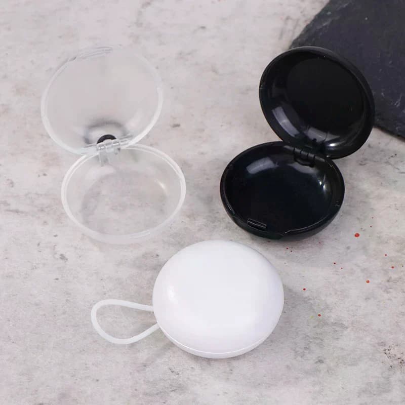 Portable soundproof ear plug box; Durable round case for ear plugs for sleeping; Mini Plastic Organizer for Craft Jewelry