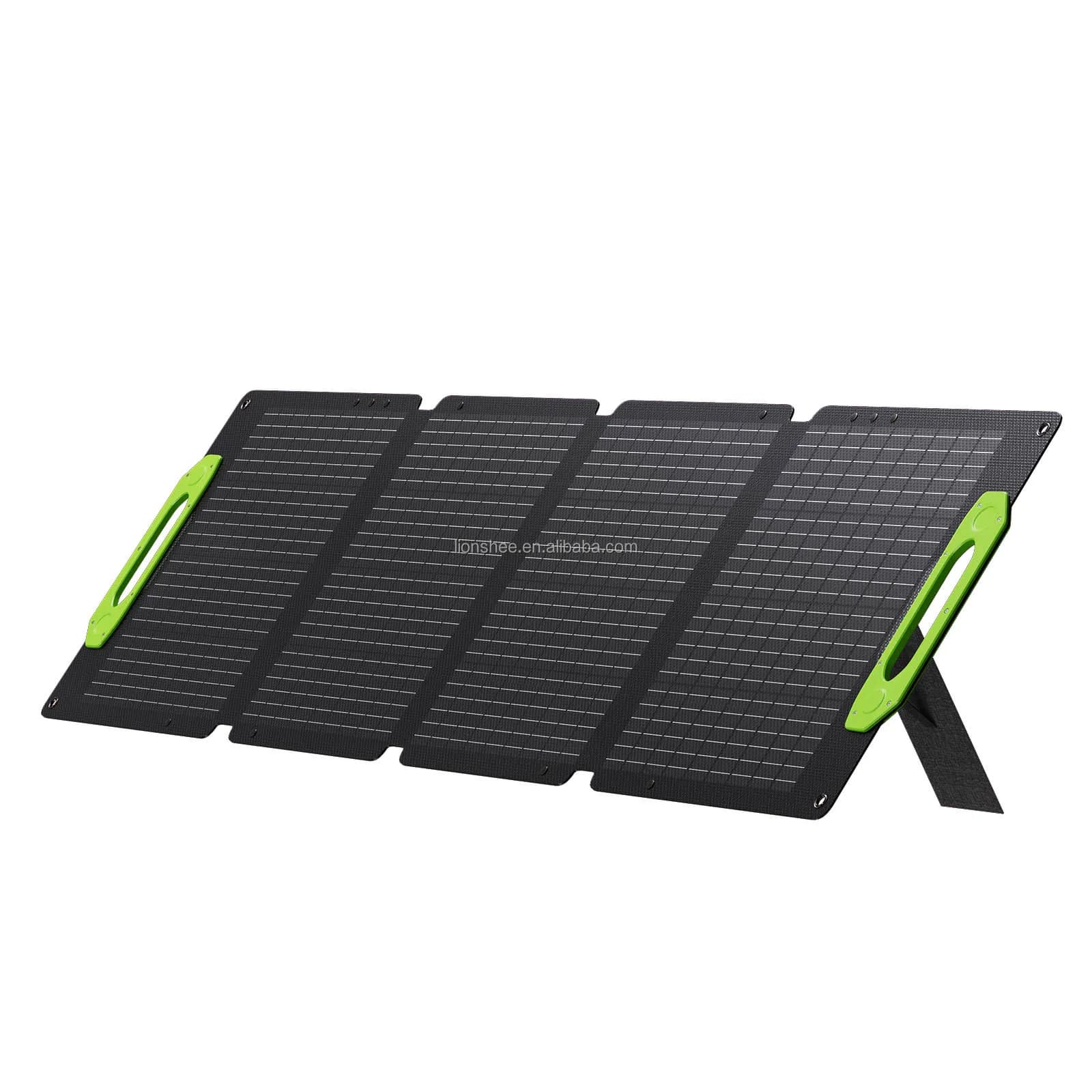 Pannello Solare Portatile da 100W con Supporti, Impermeabile IP65, Pieghevole per Stazione di Alimentazione, Camper, Campeggio, Off-Grid