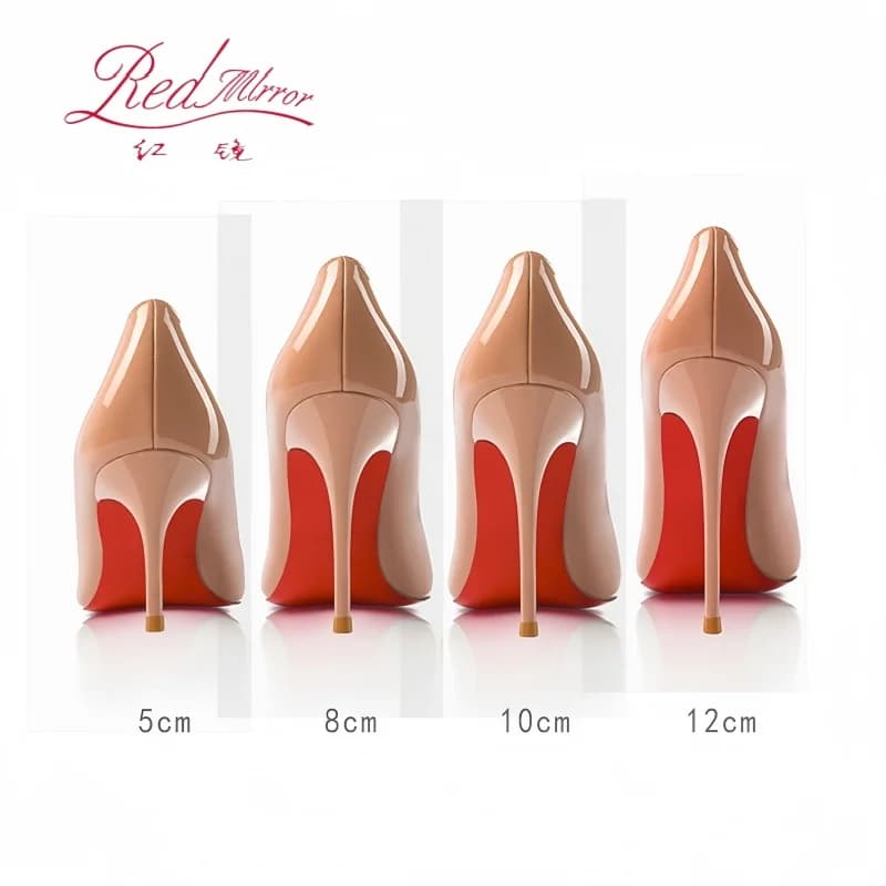 Women's shoes heels women's shoes 2025 Décolleté with glossy red background Décolleté black opaque high heels pointed toe Stiletto Designer Women's shoes 12 cm