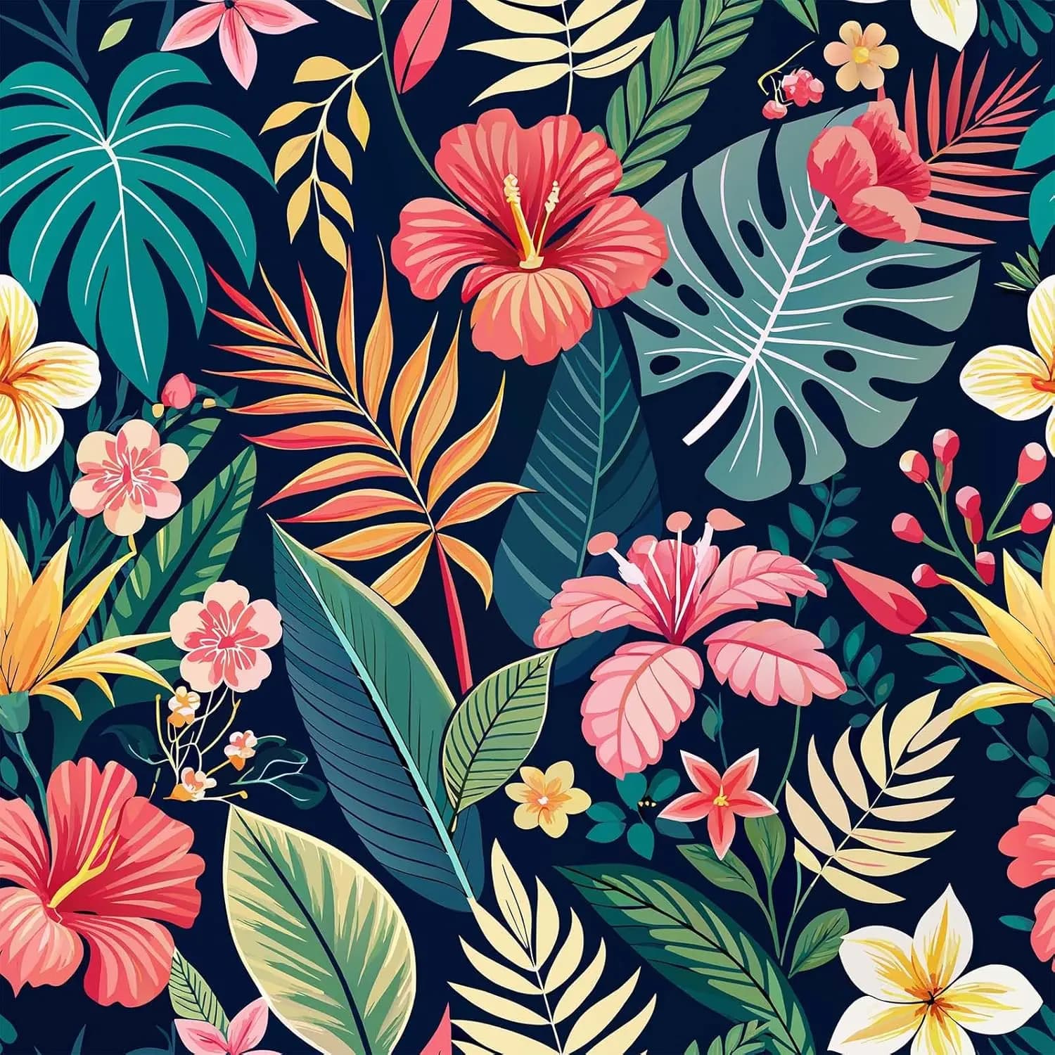 Carta da parati staccabile e incollata con foglie di palma tropicale Carta da contatto floreale rimovibile Carta da parati autoadesiva botanica per armadi