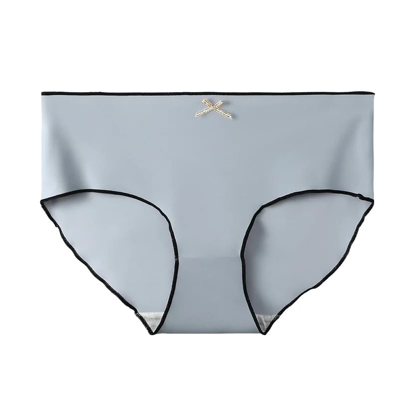 Intimo da donna in seta di ghiaccio, semplice e confortevole, in cotone, cavallo estivo, slip sottili, a vita media, per bambina